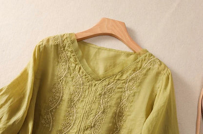 Pure Cotton Threadwork Tops for Everyday Grace