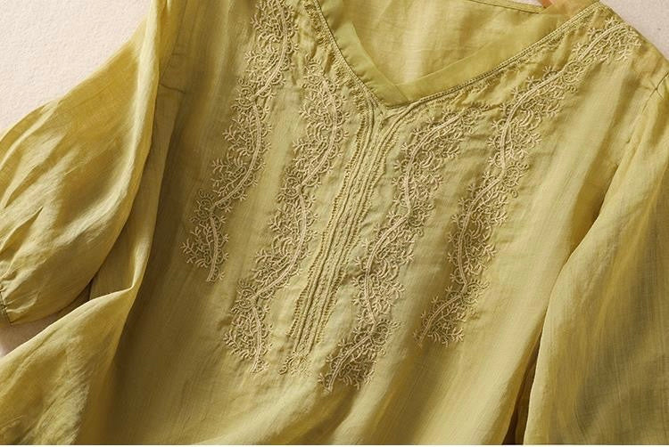 Pure Cotton Threadwork Tops for Everyday Grace