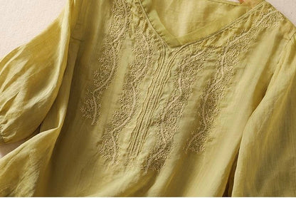 Pure Cotton Threadwork Tops for Everyday Grace