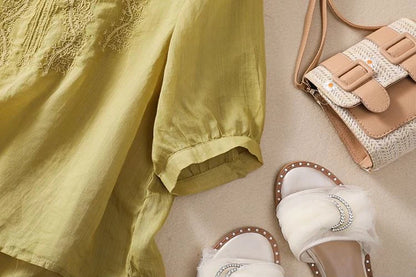 Pure Cotton Threadwork Tops for Everyday Grace