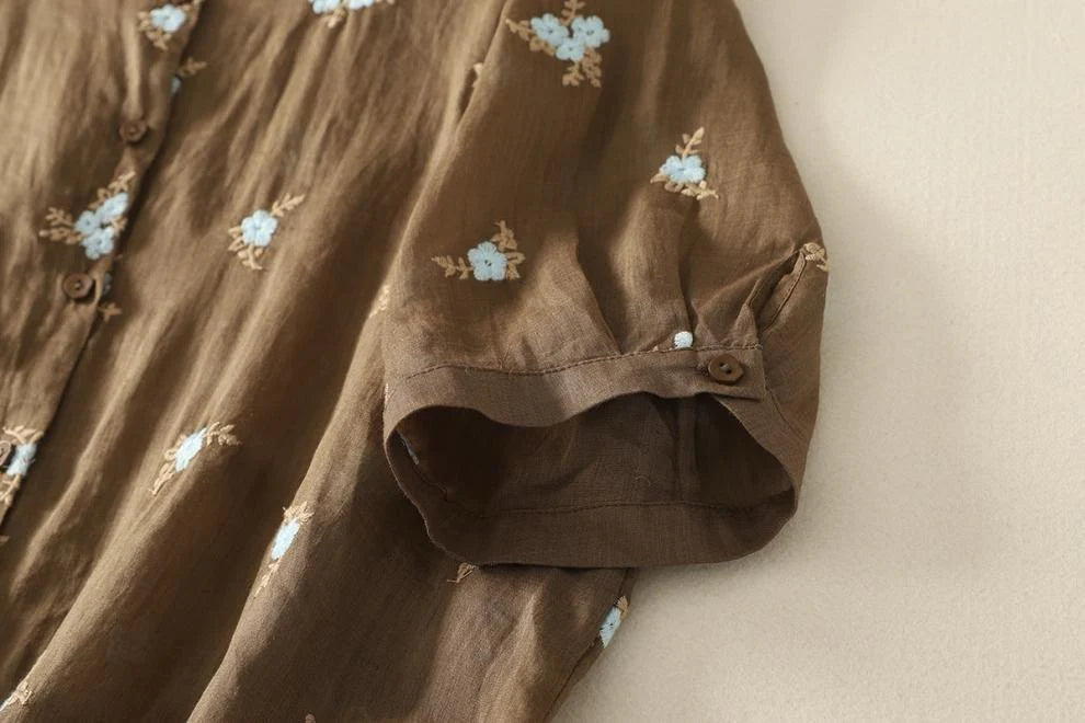 Embroidered Cotton Shirt for Women | Soft & Breathable Fabric