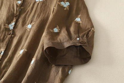 Embroidered Cotton Shirt for Women | Soft & Breathable Fabric