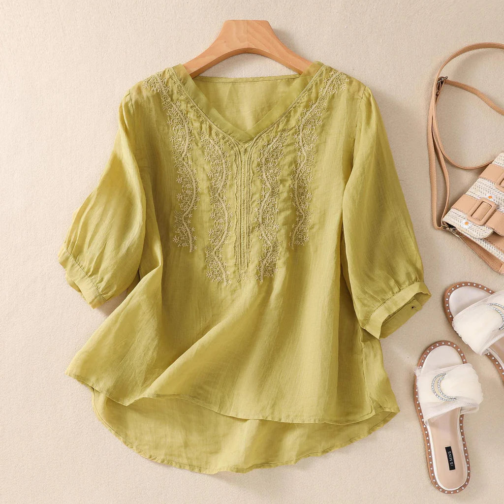 Pure Cotton Threadwork Tops for Everyday Grace