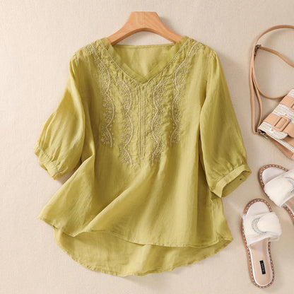 Pure Cotton Threadwork Tops for Everyday Grace